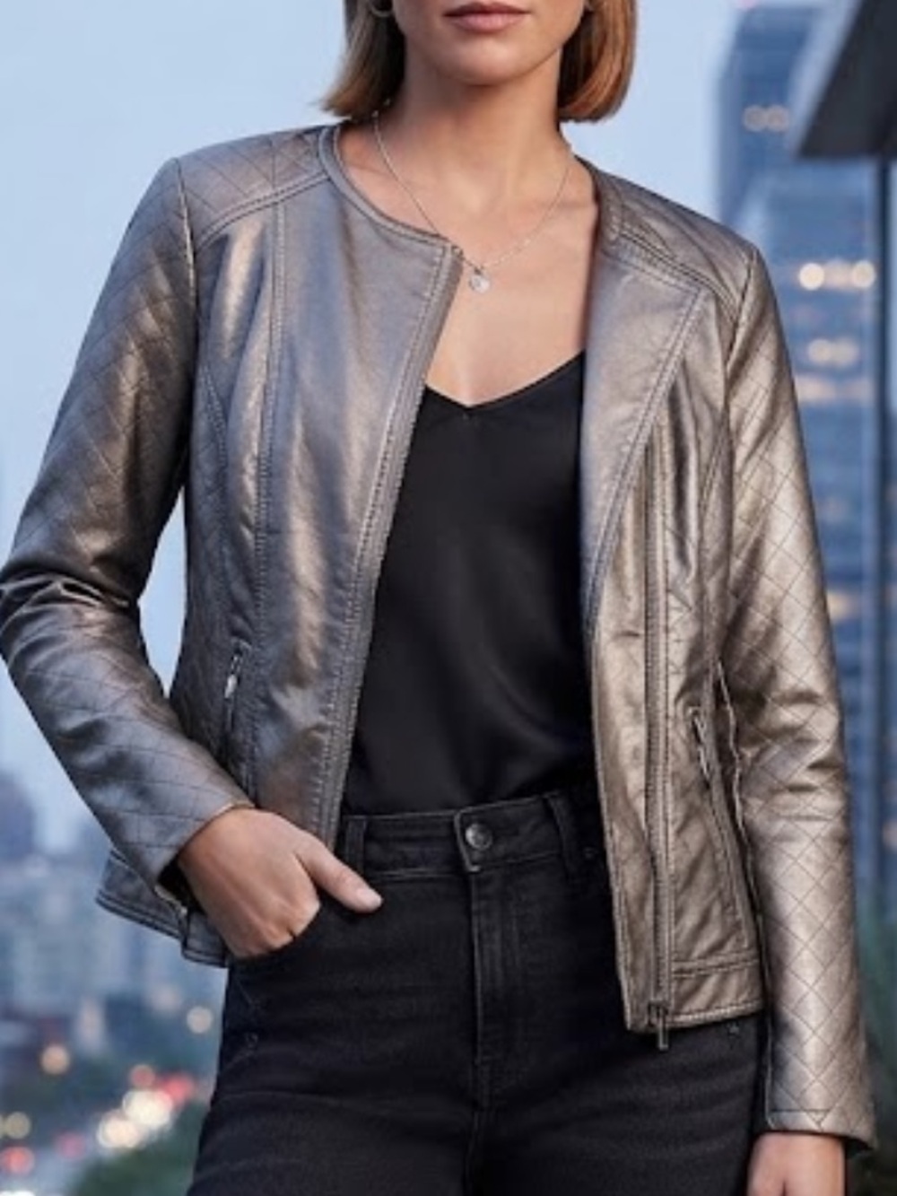 Chico's Vegan Leather Jacket